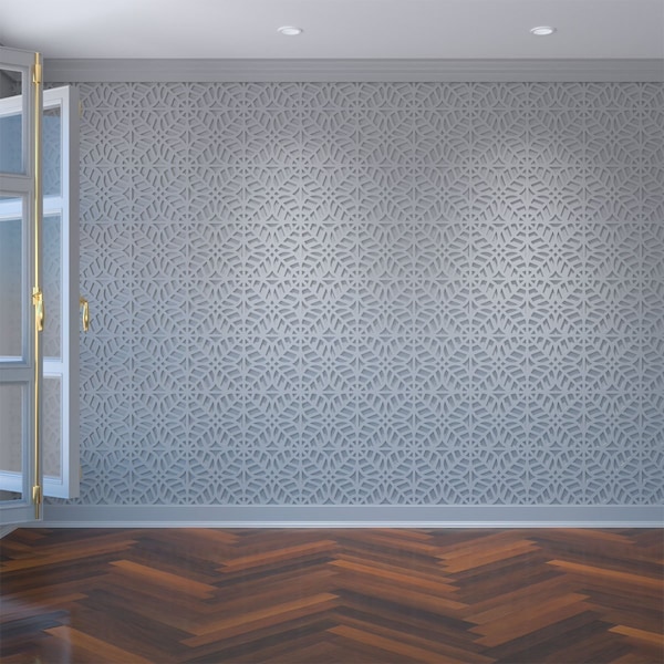 Ekena Millwork Small Garland Decorative Fretwork Wall Panels in Architectural Grde PVC, 11 3/8"W x 11 3/8"H x 3/8"T WALP12X12GRD - main